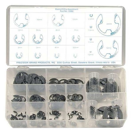 External Retaining Ring Assortment, Steel, 35 Sizes