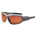 LOKI, Safety Glasses, Uncoated, Copper Lens, Matte Gray Frame, Full-Frame, Polarized