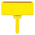 Yellow Plastic Label Tag, 3 in L, 1 3/8 in W