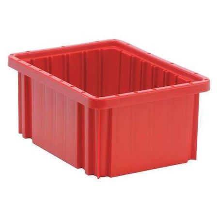 Red Dividable Grid Container, 10-7/8"L x 8-1/4"W x 5"H