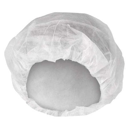 Bouffant Cap, Rayon, 24 in Dia., White, L, 500 PK