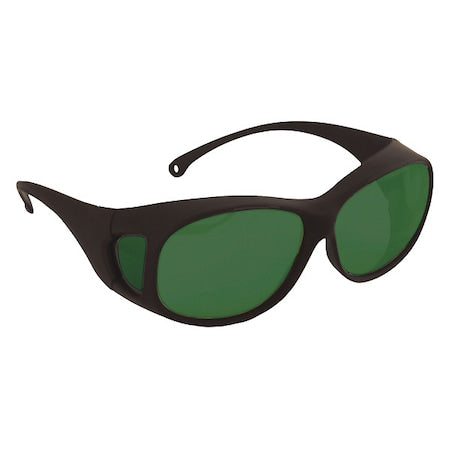 Safety Glasses, Green Polycarbonate Lens, Scratch-Resistant, 12PK