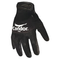 Mechanics Gloves, Synthetic Leather Palm, 2XL, Black
