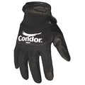 Mechanics Gloves, Bicast Leather Palm, S, Black
