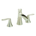 Manual Straight Bathroom Faucet, 6" to 12" Mount, Brushed Nickel 3 Hole