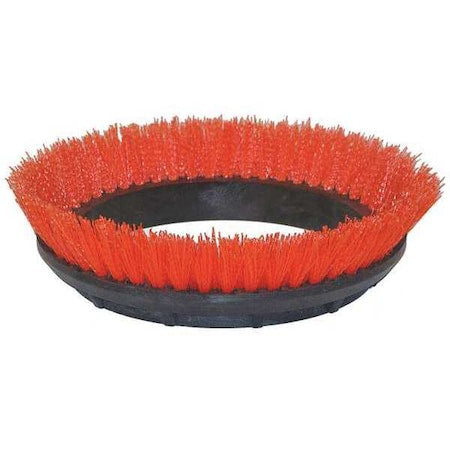 Scrubbing Rotary Brush, Orange, 12 in.