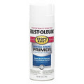 Spray Paint, White, Primer, Solvent, 12 oz