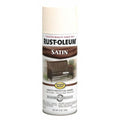 Spray Paint, Shell White, Satin, Solvent, 12 oz.