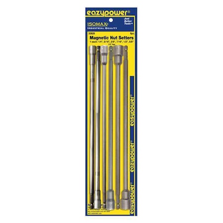 Nutsetter, 1/2" to 5/8" Hex, 12" L, PK7