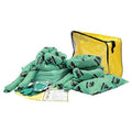 Spill Kit, 15 gal Volume Absorbed per Kit, Bag, Clear/Yellow