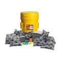 Spill Kit, 63 gal Volume Absorbed per Kit, 65 gal Capacity, Drum, Yellow