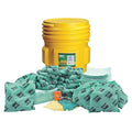 Spill Kit, 63 gal Volume Absorbed per Kit, 65 gal Capacity, Drum, Yellow