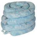 Sorbent Boom, 32 gal, 5 in x 10 ft, Oil, Blue, 4 PK