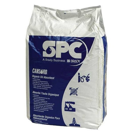 Loose Absorbent, 9.77 gal Absorbed per Package, Bag, Industrial Peat Moss, Brown