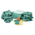 Spill Kit Refill, 26 gal Volume Absorbed per Kit, Bag, Green