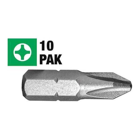 Phillips Insert Screwdriver Bit, 3,25Pk