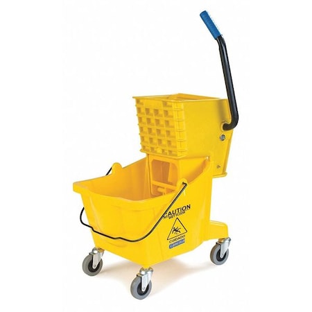 Side Press Mop Bucket and Wringer, Yellow