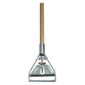 63" Wood Mop Handle, Metal Head, 63in, PK12, Wood