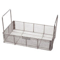 Rectangular Parts Washing Basket, #4 Mesh Size, Stainless Steel, Silver