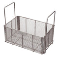 Rectangular Parts Washing Basket, #4 Mesh Size, Stainless Steel, Silver