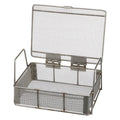 Rectangular Parts Washing Basket, #10 Mesh Size, Stainless Steel, Silver