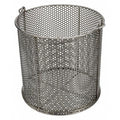 Round Parts Washing Basket, #4 Mesh Size, Stainless Steel, Silver