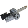 Sliding Door Lock, Polished chrome, 1/4 For Door Thickness, Keyed Alike Key Type