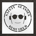 Pavement Stencil, Safety Glasses Required, STL-108-14810