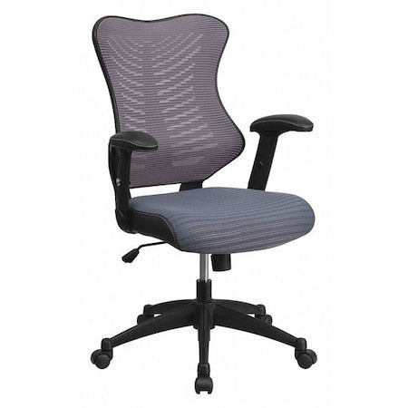 Executive Chair, Gray Seat, Mesh Back