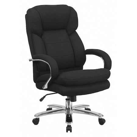 Hercules Office Chair, Black Seat, Gray Back, 28 in W 31" L 49" H, Padded Loop, Fabric Seat