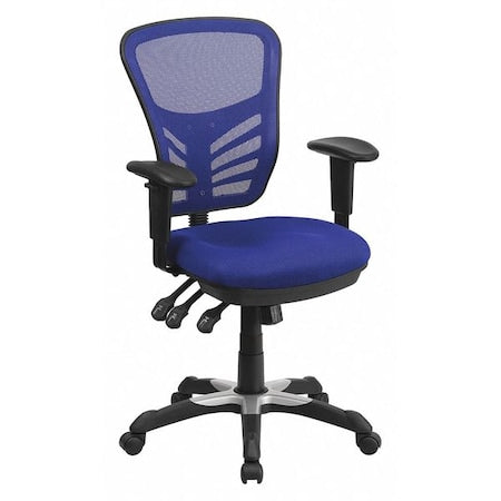 Executive Chair, Blue Seat, Mesh Back