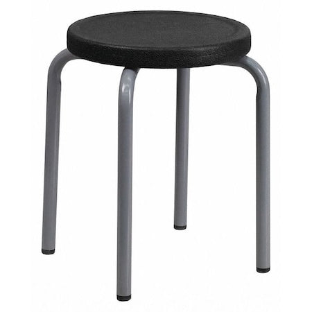 Stool, Welded Tube Leg, Black, 17"H