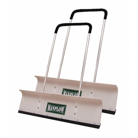 Snow Shovel, 42 in W x Plastic Blade, 48 in L Aluminum Handle