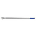 62" Snap On Telescopic Mop Handle, Silver, Aluminum