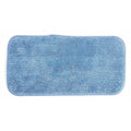 Flat Mop Pad, Hook-and-Loop Connection, Blue, Microfiber, PK12, 2504-SPH-MFP-11B