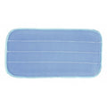 Flat Mop Pad, Hook-and-Loop Connection, Blue, Microfiber, PK12, 2504-SPH-MFP-11BS