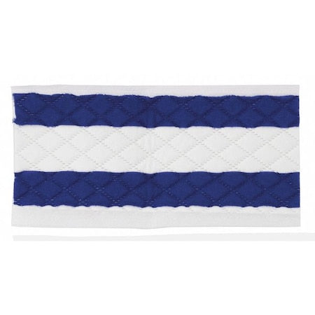 Mop Pad, Hook-and-Loop Connection, Blue/White, Synthetic, PK12, 2504-DPFP-10W