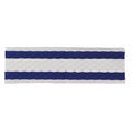 Mop Pad, Hook-and-Loop Connection, Blue/White, Synthetic, PK12, 2504-DPFP-17W