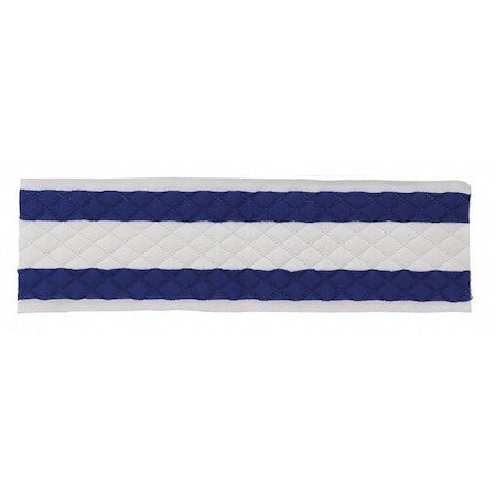 Mop Pad, Hook-and-Loop Connection, Blue/White, Synthetic, PK12, 2504-DPFP-17W