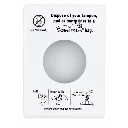 Sanitary Disposal Bag Dispenser, 5-1/4" H