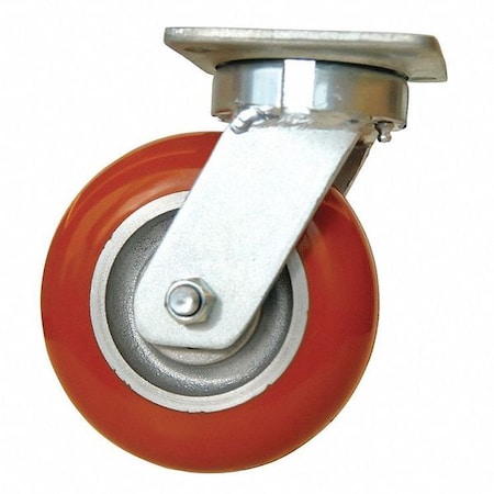 Plate Caster, Medium-Duty, 6" Wheel Dia.