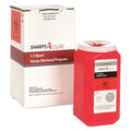 Sharps Container, 1/4 gal., Red, Snap Lid