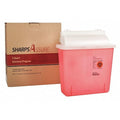 Sharps Container, 28 gal., Red, Snap Lid