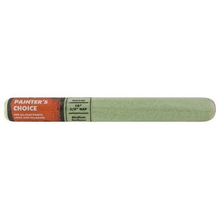 18 in Paint Roller Cover, 3/8 in Nap, Knit Fabric