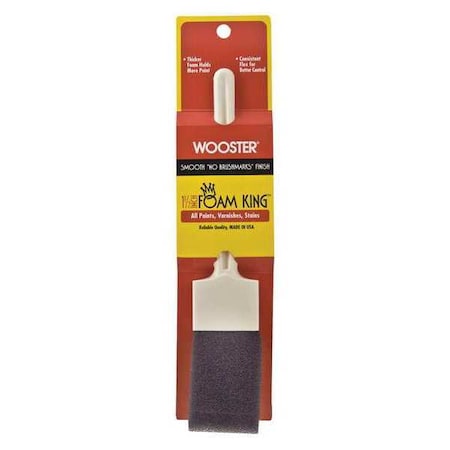 1-1/2" Foam Soft, Polyurethane Foam Bristle, Paint Brush, Plastic Handle