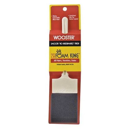 2" Foam Polyurethane Foam Bristle, Paint Brush, Plastic Handle