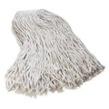 12 in L Mop Head, Cut-End, Natural, Cotton, PK12
