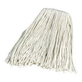 18 in L Flat Mop Head, Quick Change Connection, Cut-End, White, Rayon, PK12