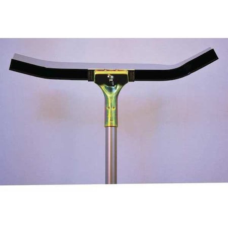 18"" Curved floor brush, 60"" steel bolt-on handle, reversible