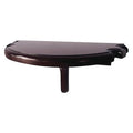 Premium Half Moon Wall Shelf, Mahogany